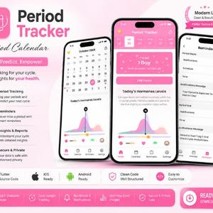 Period Tracker App | iOS Android Source Code | Cycle Ovulation Tracker