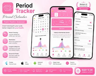 Period Tracker App | iOS Android Source Code | Cycle Ovulation Tracker