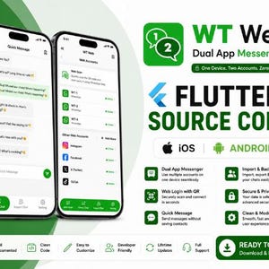 Flutter Chat App Source Code | Dual Account Messenger | iOS Android Web App | QR Chat & Backup