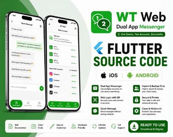 Flutter Chat App Source Code | Dual Account Messenger | iOS Android Web App | QR Chat & Backup