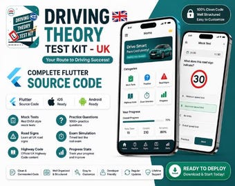 App för körkortsteoriprov i Storbritannien | Flutter källkod