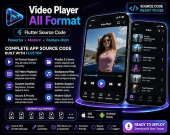 Video Player App | All Format Flutter Source Code | Media Player App | Android & iOS
