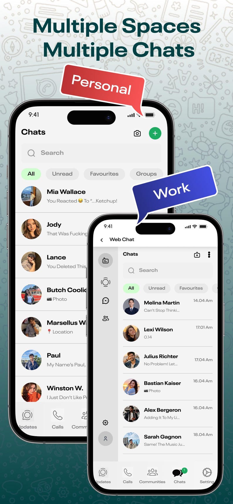 Flutter Chat App Source Code | Dual Account Messenger | iOS Android Web App | QR Chat & Backup image 3