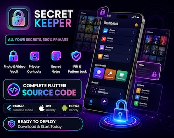 Secret Keeper Privacy Vault | Flutter App Source Code | Android & iOS