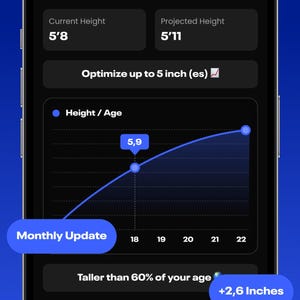 Taller+ Flutter App Source Code | Android iOS Mobile App Template | Height Tracker App | Dart Flutter Project | Mobile App Code image 2