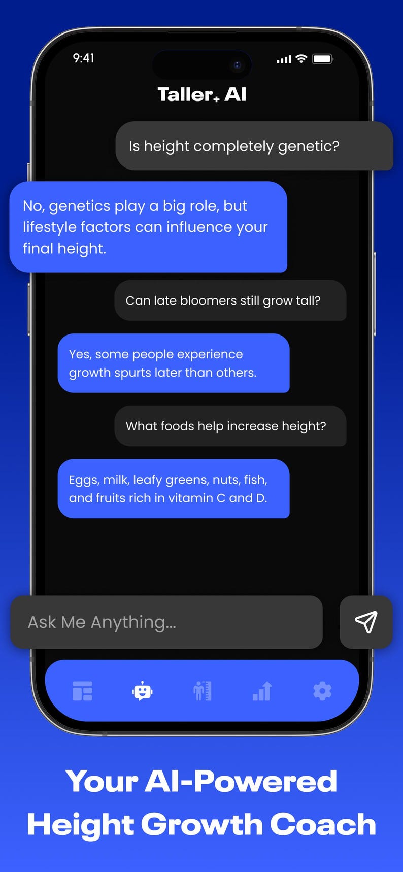 Taller+ Flutter App Source Code | Android iOS Mobile App Template | Height Tracker App | Dart Flutter Project | Mobile App Code image 3