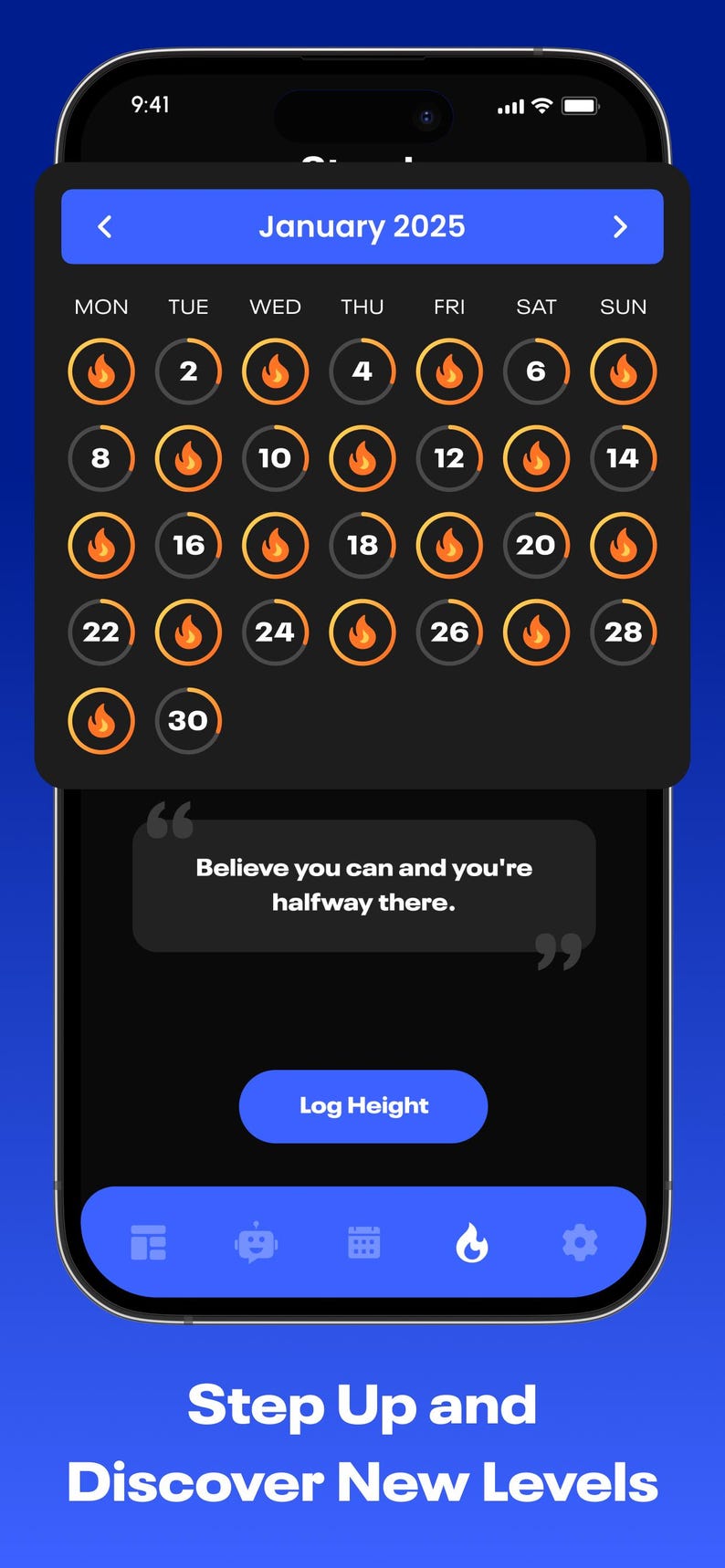 Taller+ Flutter App Source Code | Android iOS Mobile App Template | Height Tracker App | Dart Flutter Project | Mobile App Code image 5