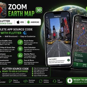 Code source de l'application Flutter de navigation GPS et de cartographie | Recherche d'itinéraire, carte en direct, Street View, compteur de vitesse