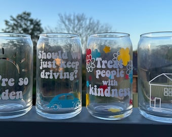 Harry Styles Love on Tour Inspired Glass Tumblers