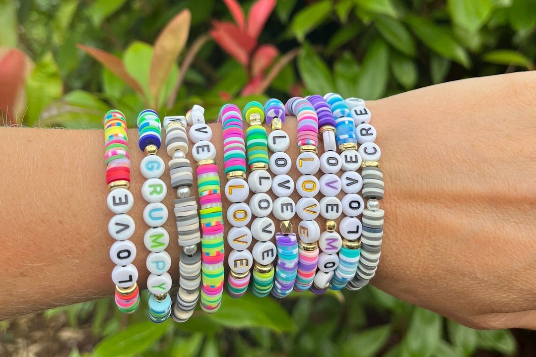 Adult Personalised Bracelets | Clay Bracelets | Handmade Bracelets ...