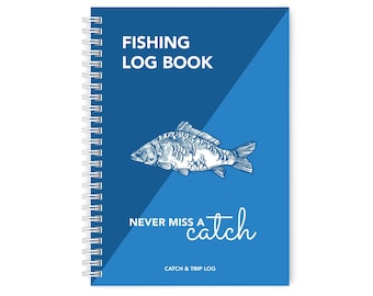 Fishing Log Book - A5 Size with 104 inner pages - Space for 52 fishing trips
