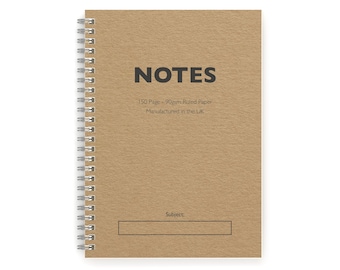 Classic Notes Kraft Card A5 Notebook
