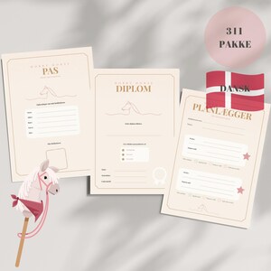 Komplet Hobby Horse Pakke | Planner + Pas en Diplom | Hobbyhest Træning & Fremskridt | Printable PDF | Sprank Design | Aesthetic