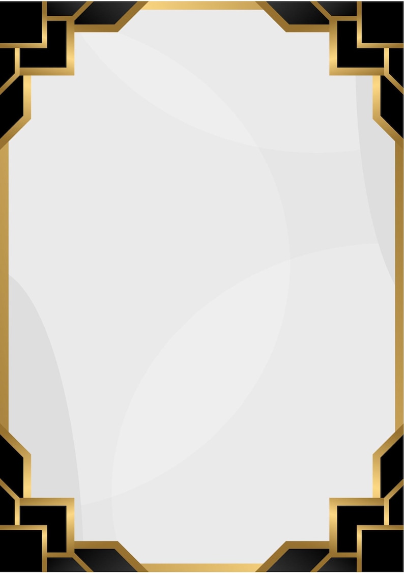 Gold Art Deco Frames Clipart - Vintage Retro Frame PNG and Vector Clip ...