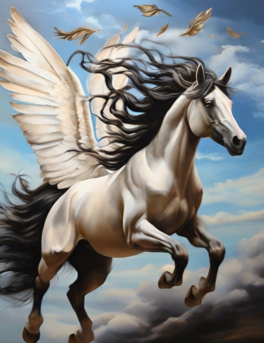Pegasus Flying Horse Winged Stallion Equine Myth Steed Fairy Tale ...