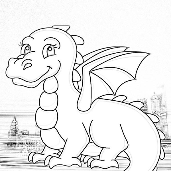 Baby Dragon Coloring Pages | Adorable Baby Dragon Coloring Pages | Printable Coloring Pages