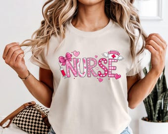 Nurse Shirt – Comfort Colors Unisex Tee, Cute Nurse Graphic, Gift for Nurses