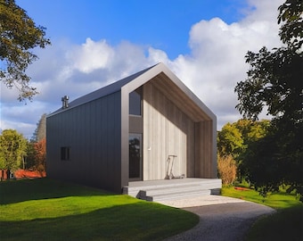 Tiny Home Plans with Loft: 650 sq ft Small Cabin Blueprint (PDF Download)