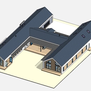 Huistekening op maat van elk huis. Plattegronden moderne woning Cottage, plattegronden Barndominium plattegronden, ADU Tiny home te koop, pdf-huisblauwdruk