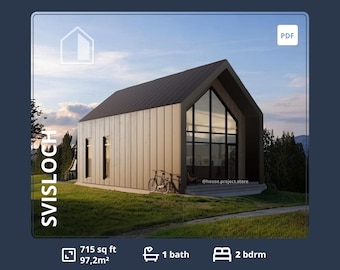Barndominium Floor Plans: 2 Bedroom Tiny Housee, 1000 sq ft (PDF)