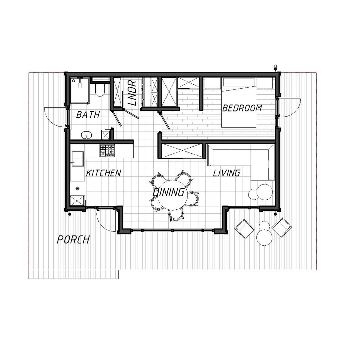 30x20 ADU Plans 500 Sq.ft Tiny House Plans Small Cabin Plans Custom House Drawing Tiny Home ...