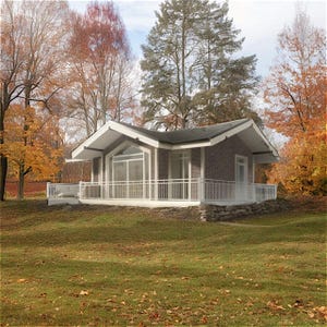 Small Tiny House plans with 1 bedroom, 500 sq ft Cabin plans, Tiny House for sale, ADU plans, blueprints Custom House drawing, PDF, DWG