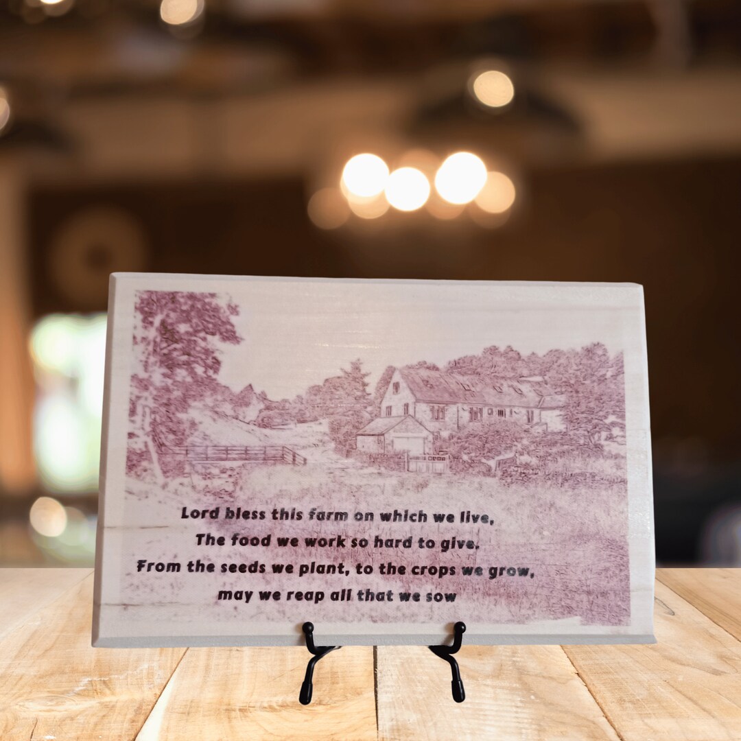 Personalized Farm Plaque Picture Image Wooden Plaque Wood Board Home
