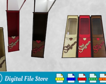 Laser Cut Wooden Gift Box: Flower SVG DXF PDF (Digital Download)