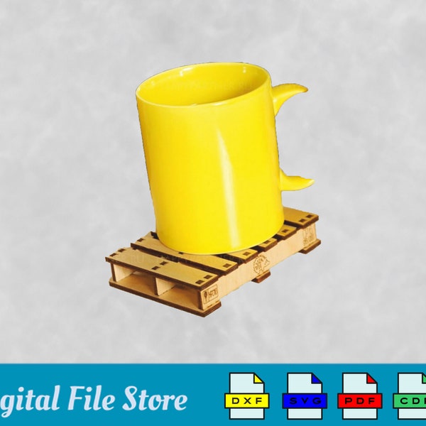 Pallet Coaster Svg Files, Vector Files For Wood Laser Cutting