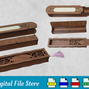 3 Stück Geschenkbox für Laser Cut, Geschenkbox dxf, Box svg, Schmuckbox