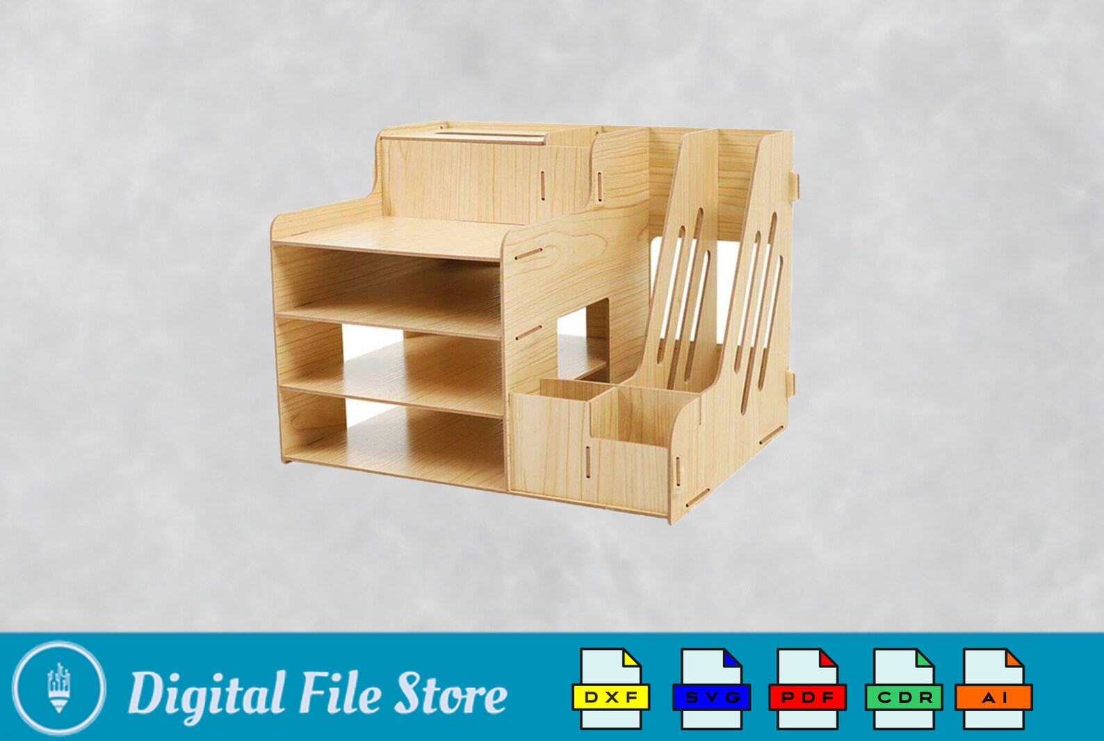 Desk Organizer Laser Cut Dxf Svg Laser Cutting File Etsy
