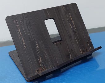 Customizable Wooden Book Stand: Foldable Cookbook Holder with Adjustable Angles