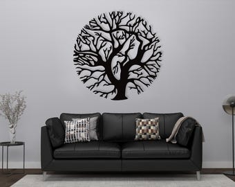 Sculpture Murale Arbre De Vie En Bois – Duke Craft – Grande Taille – Décoration Contemporaine