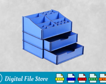 Wooden Desktop Storage Box SVG Laser Cut Files (Digital Download)