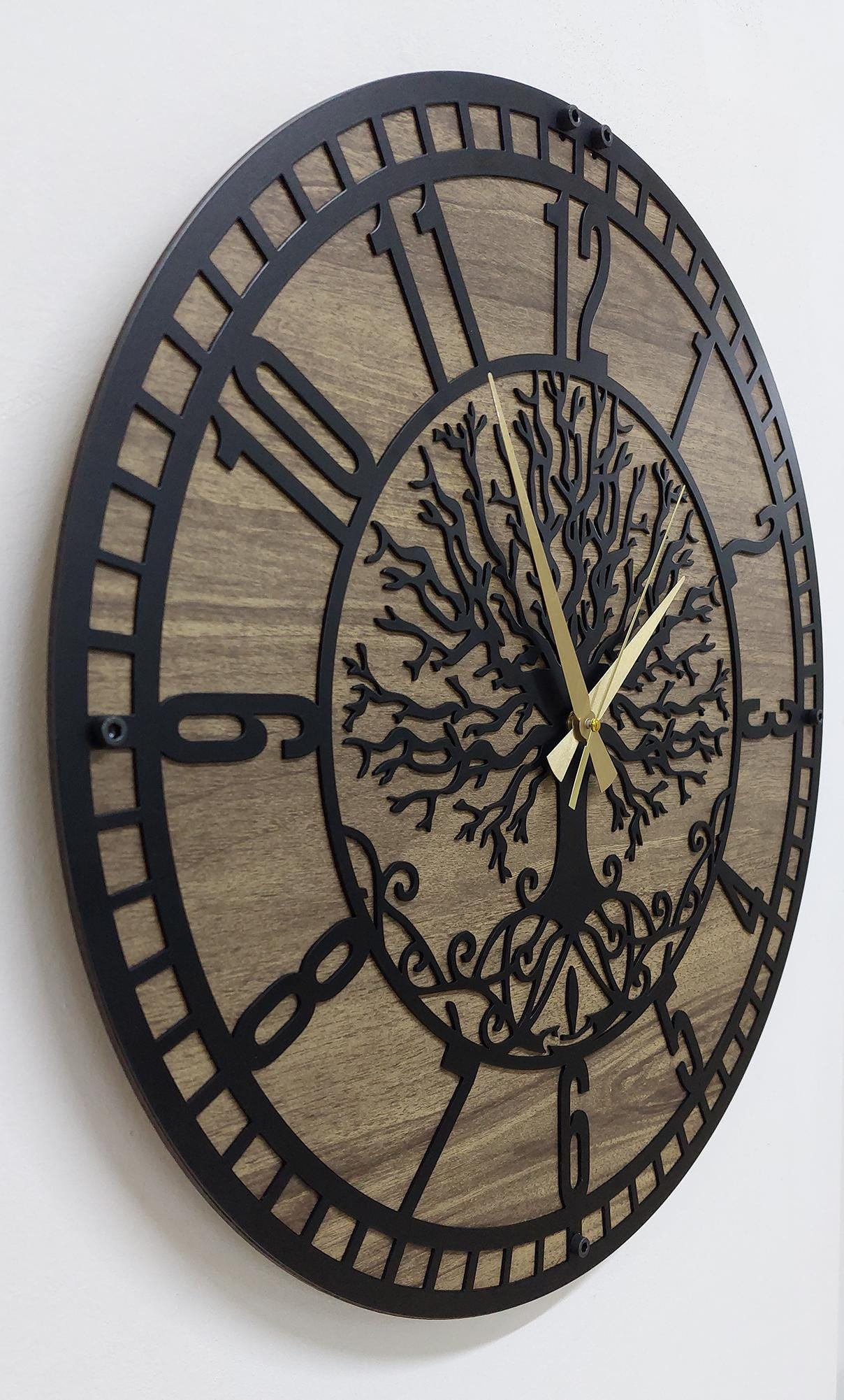 Wanduhr ‚Baum Des Lebens‘ Aus Holz, 30 Cm – Stilvolle Deko Für Zuhause