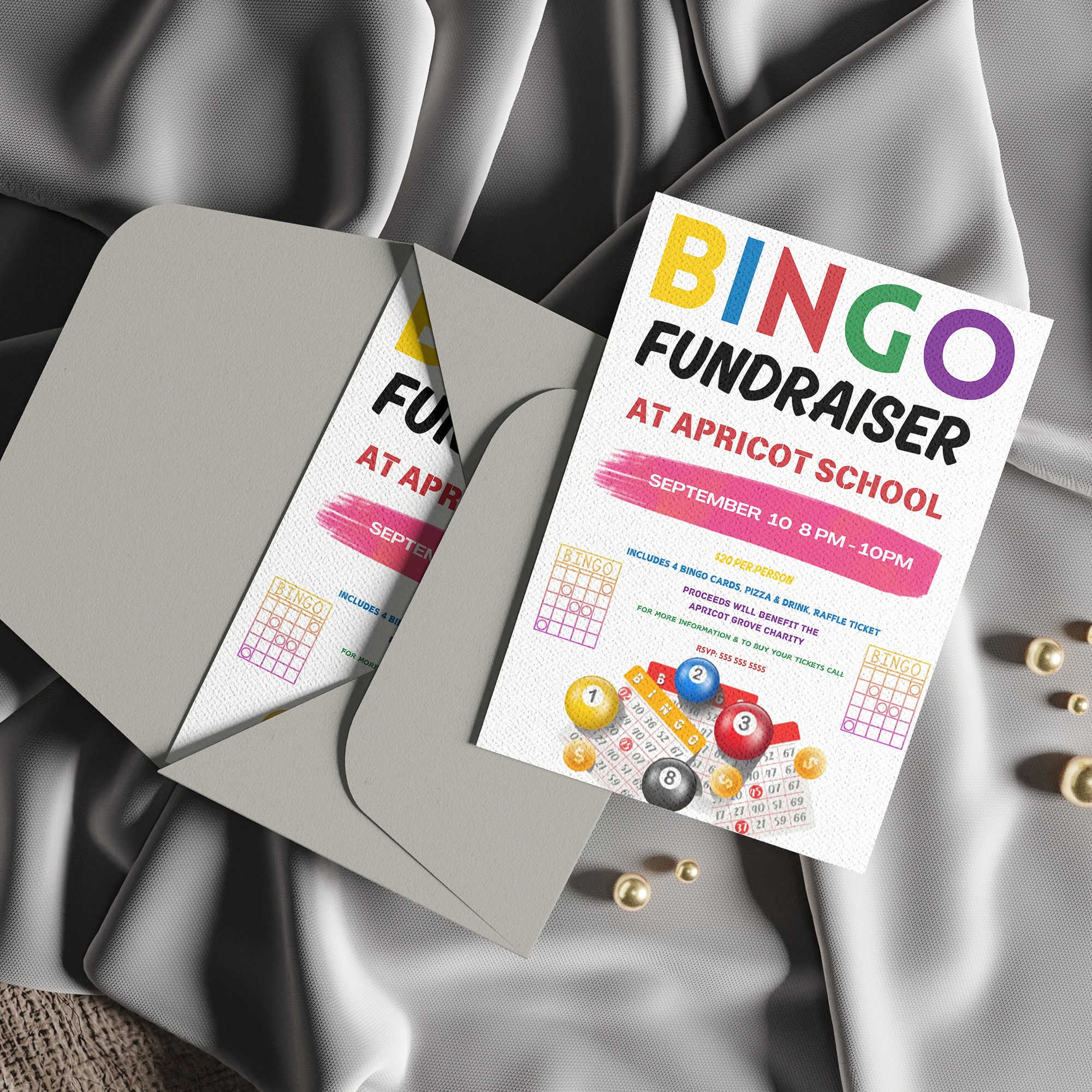 Editable Bingo Fundraiser Flyer Template Digital Bingo Night Flyer Editable Bingo Fundraiser Flyer Template Digital Bingo Night Flyer