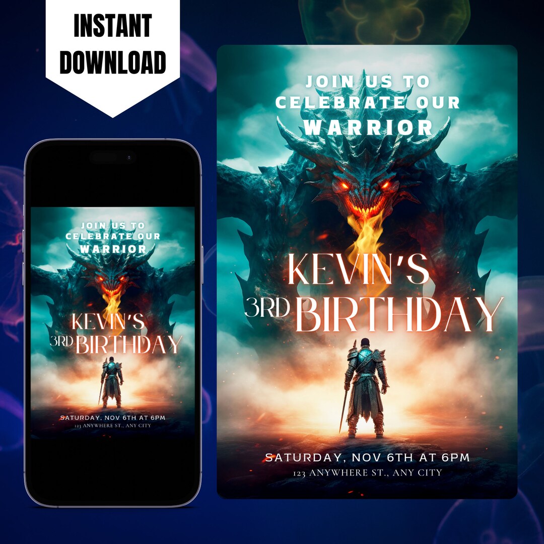 Editable World of Warcraft Invitation Digital World of Etsy