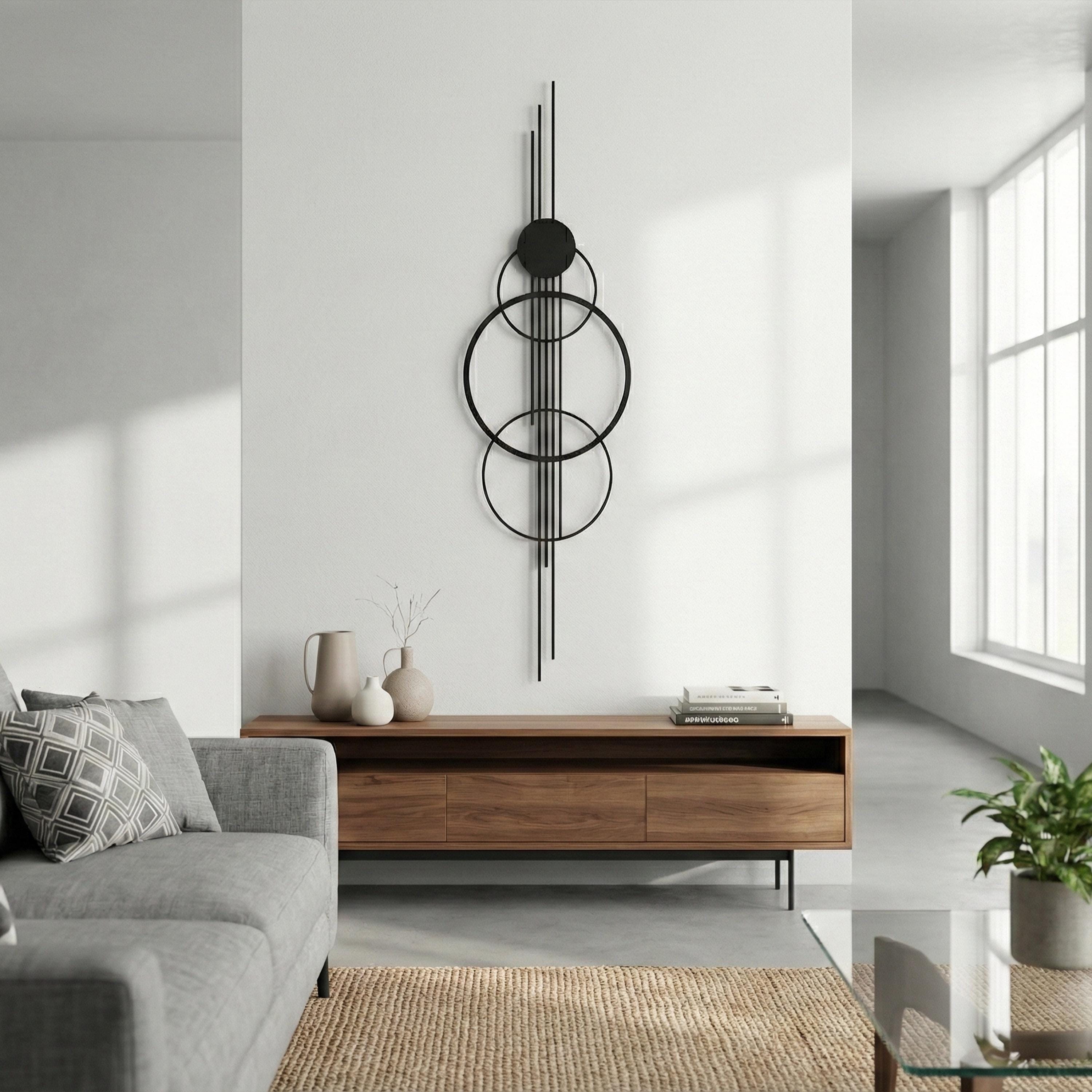 Minimalist Geometric Metal Wall Art, Modern Home Decor, Mother's Day ...