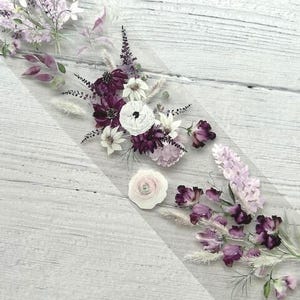 Cinta PET Violet Bliss: Cinta PET floral, suministros para manualidades y artículos efímeros