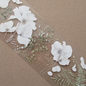 Vanilla Mint PET tape: Floral PET tape, Craft supplies and Ephemera