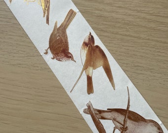Taśma washi Vintage Botanicals Birds: rękodzieło