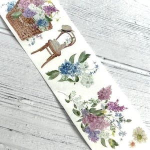 Fita adesiva decorativa Cottage Charm (1): Fita adesiva floral, materiais para scrapbooking, cartões e diários de viagem