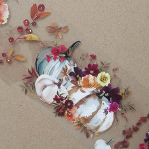 Autumn Rose PET Tape: Floral PET Tape, Craft Ephemera