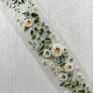 Ruban adhésif PET marguerite : adhésif floral floral, fournitures pour albums de scrapbooking, fabrication de cartes et articles de journalisation indésirable