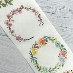 Fita washi floral delicada: fita washi floral, materiais para scrapbook, cartões e diários de viagem