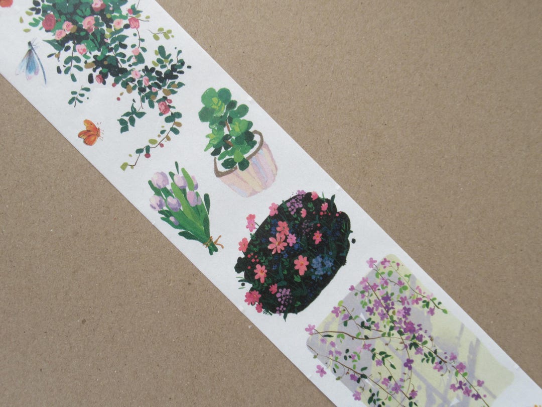 Pre Cut Spring Promise Pre-cut Spring Oasis Tape (3): Floral Washi Tape, Craft Supplies and ...