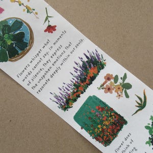 Pre-Cut Spring Oasis Washi Tape (2): Floral Washi Tape, Craft supplies and Ephemera