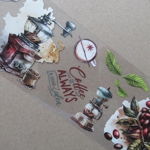 Ruban adhésif PET caféine : création d'éphémères