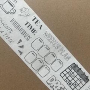 Daily Bujo Washi Tape (3): Black and White Washi Tape, Scrapbook, Card Making and Junk Journaling supplies