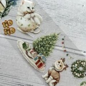 Cinta PET precortada Frozen Paws: Cinta PET navideña, suministros para manualidades y material efímero